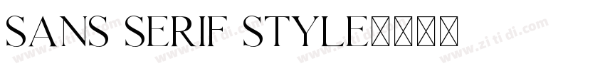 Sans Serif Style字体转换